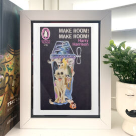 Make Room! Make Room! by Harry Harrison  Classic Penguin Sci-Fi Postcard Framed Display Retro Book Cover Art