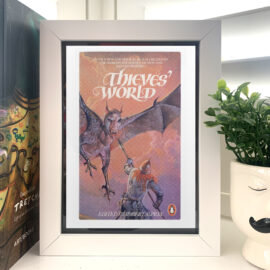Thieves' World by edited Robert Asprin  Classic Penguin Sci-Fi Postcard Framed Display Retro Book Cover Art